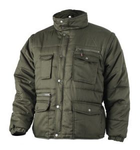 Jacheta 2-in-1 POLENA, cu maneci detasabile, vatuita, verde