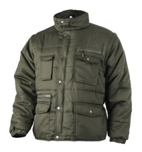 Jacheta 2-in-1 POLENA, cu maneci detasabile, vatuita, verde
