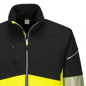 Jacheta Softshell Hi-Vis cu benzi reflectorizante