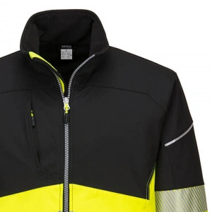 Jacheta Softshell Hi-Vis cu benzi reflectorizante