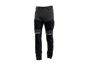 Pantaloni softshell de lucru OAK, pentru barbati, flexibili, durabili si moderni - negru cu gri