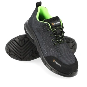 Pantofi de lucru Texo-Air Step SB, usori si aerisiti, cu design sportiv, bombeu metalic si talpa antiderapanta - gri/verde