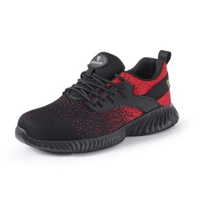 Pantofi de lucru Texo-Air RED S1, usori si aerisiti, cu design sportiv, bombeu metalic - rosu
