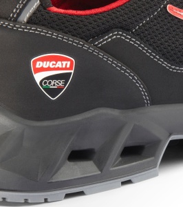 Pantofi de protectie S1PS ESD, SHARK ENGINE LOW, bombeu compozit, material respirabil, culoare negru cu rosu
