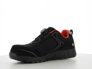 Pantofi protectie S1P ECOLOBI, lamela anti-perforare, antistatici, detalii reflectorizante - negru