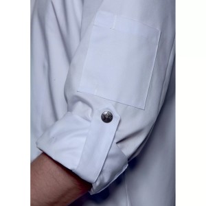 Jacheta alba de bucatar Chef, cu capse si buzunare
