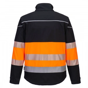 Jacheta Softshell Hi-Vis cu benzi reflectorizante
