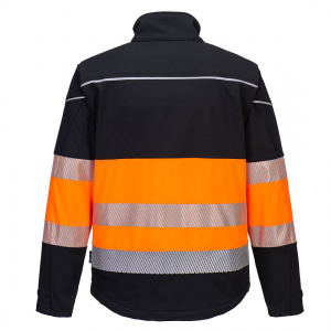 Jacheta Softshell Hi-Vis cu benzi reflectorizante