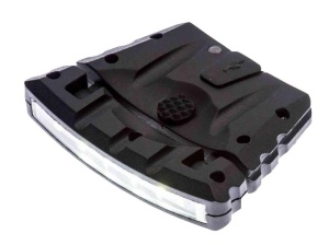 Lanterna reincarcabila prin USB, montabila pe sapca/casca, rezistenta la stopi de apa, luminozitate 100 lm