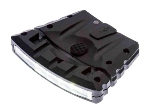 Lanterna reincarcabila prin USB, montabila pe sapca/casca, rezistenta la stopi de apa, luminozitate 100 lm