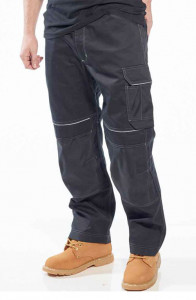 Pantaloni de lucru Urban negru, genunchiere incluse