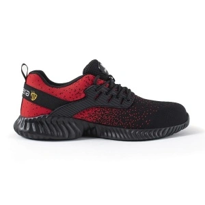 Pantofi de lucru Texo-Air RED S1, usori si aerisiti, cu design sportiv, bombeu metalic - rosu