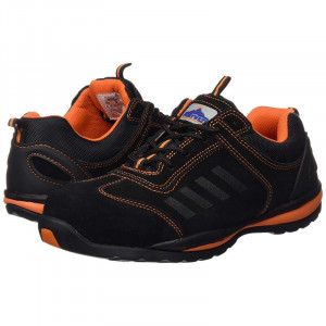 Pantofi de protectie LUSUM S1P, in doua tonuri - portocaliu