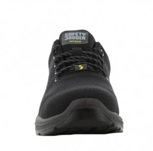 Pantofi de protectie usori ECOFITZ cu sireturi reflectorizante - negru