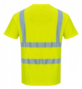 Tricou cu benzi reflectorizante, respirabil