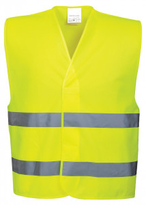 Vesta reflectorizanta cu doua benzi orizontale