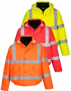 Jacheta Hi-Vis bomber, benzi reflectorizante