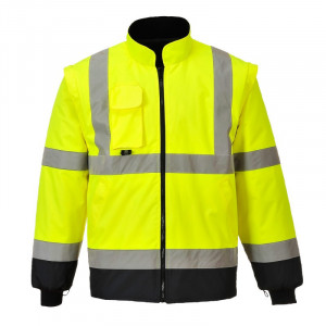 Jacheta parka reflectorizanta 7 in 1 impermeabila cu multiple buzunare