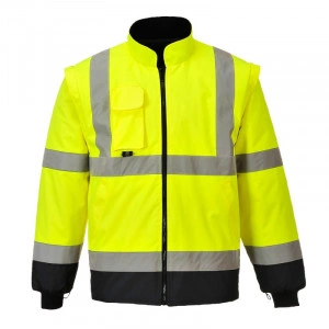Jacheta parka reflectorizanta 7 in 1 impermeabila cu multiple buzunare