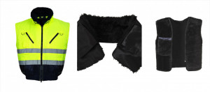 Jacheta pilot reflectorizanta 3 in 1, impermeabila, maneci, mesada si gulerul detasabile