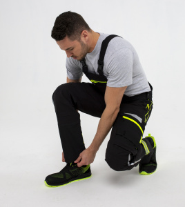 Pantaloni de lucru cu pieptar, Premium, elastici, genunchiere incluse