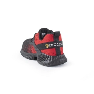 Pantofi de lucru Texo-Air RED S1, usori si aerisiti, cu design sportiv, bombeu metalic - rosu