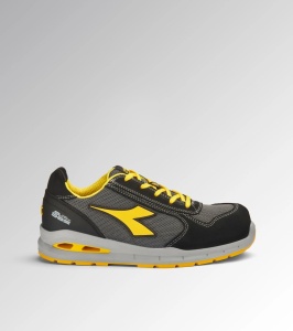 Pantofi de protectie S1PS ESD, RUN A.BOX LOW, bombeu compozit, piele intoarsa, culoare galben cu negru