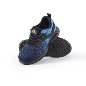 Pantofi de protectie Texo Fly Blue S1, usori si aerisiti, cu design sportiv, bombeu metalic si talpa antiderapanta - albastru