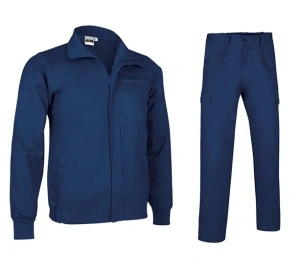 COSTUM de lucru CHISPA (jacheta + pantaloni talie) bleumarin, 100% bumbac
