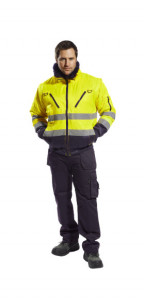 Jacheta pilot reflectorizanta 3 in 1, impermeabila, maneci, mesada si gulerul detasabile
