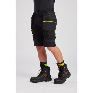 Pantaloni scurti de lucru, Holster, cu 10 buzunare, detalii reflectorizante si talie elastica