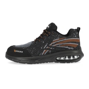 Pantofi de lucru Texo-Air Xtra SB, usori si aerisiti, cu design sportiv, bombeu metalic si talpa antiderapanta - negru/portocaliu
