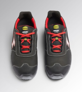 Pantofi de protectie S1PS ESD, SHARK ENGINE LOW, bombeu compozit, material respirabil, culoare negru cu rosu