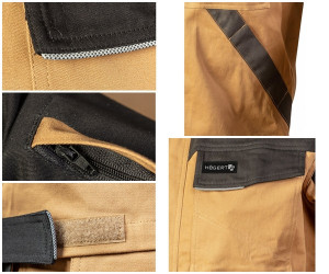 COSTUM de lucru 𝗘𝗗𝗚𝗔𝗥 𝗜𝗜 (jacheta + pantaloni talie modulari) crem 