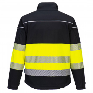 Jacheta Softshell Hi-Vis cu benzi reflectorizante
