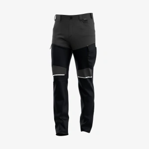Pantaloni softshell de lucru OAK, pentru barbati, flexibili, durabili si moderni - negru cu gri