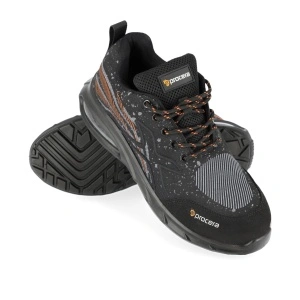 Pantofi de lucru Texo-Air Xtra SB, usori si aerisiti, cu design sportiv, bombeu metalic si talpa antiderapanta - negru/portocaliu
