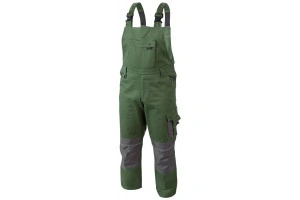 COSTUM de lucru (jacheta + pantaloni pieptar) verde