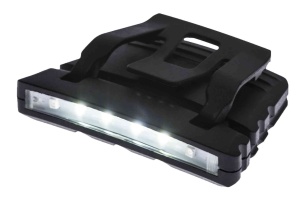 Lanterna reincarcabila prin USB, montabila pe sapca/casca, rezistenta la stopi de apa, luminozitate 100 lm