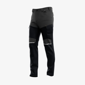 Pantaloni softshell de lucru OAK, pentru barbati, flexibili, durabili si moderni - negru cu gri