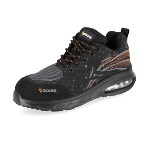 Pantofi de lucru Texo Air Xtra SB, usori si aerisiti, cu design sportiv, bombeu metalic si talpa antiderapanta - negru/portocaliu
