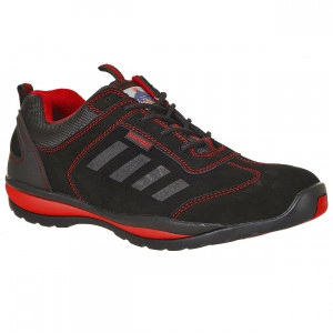 Pantofi de protectie LUSUM S1P, in doua tonuri - rosu