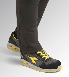 Pantofi de protectie S1PS ESD, RUN A.BOX LOW, bombeu compozit, piele intoarsa, culoare galben cu negru
