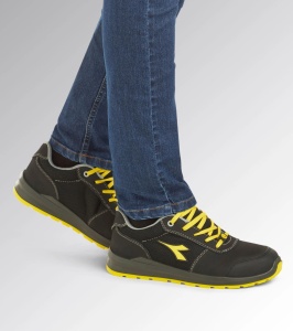 Pantofi de protectie S1PS ESD, SPEEDY LOW, bombeu compozit, piele intoarsa, culoare galben cu negru