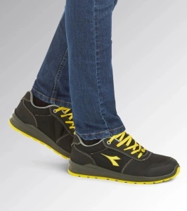 Pantofi de protectie S1PS ESD, SPEEDY LOW, bombeu compozit, piele intoarsa, culoare galben cu negru