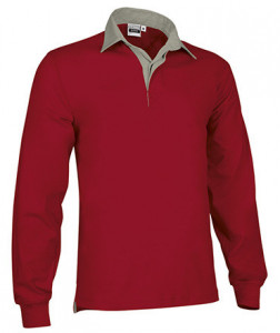 Tricou polo SCRUM pentru barbati cu maneca lunga, rosu