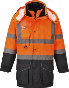 Jacheta parka reflectorizanta 7 in 1 impermeabila cu multiple buzunare