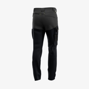 Pantaloni softshell de lucru OAK, pentru barbati, flexibili, durabili si moderni - negru cu gri