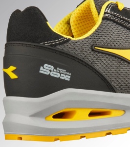 Pantofi de protectie S1PS ESD, RUN A.BOX LOW, bombeu compozit, piele intoarsa, culoare galben cu negru