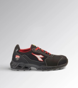 Pantofi de protectie S1PS ESD, SHARK ENGINE LOW, bombeu compozit, material respirabil, culoare negru cu rosu